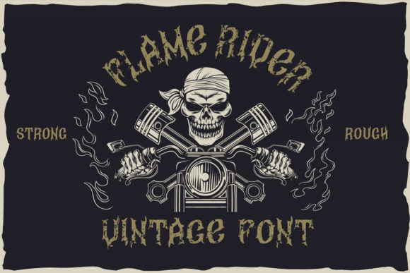 Flame Rider Font: A Bold Display Typeface for Campaigns