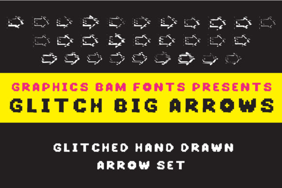 Glitch Big Arrows: A Bold Display Font for Trendy Web Design Projects