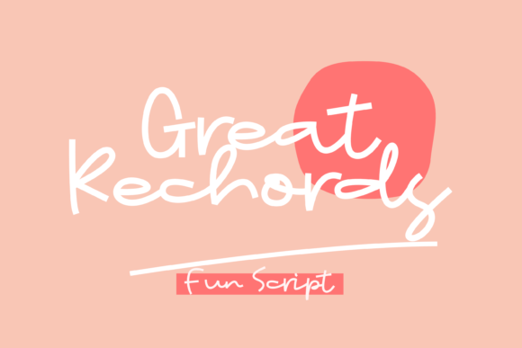 Great Rechords: A Stylish Display Font for Modern Editorial Design
