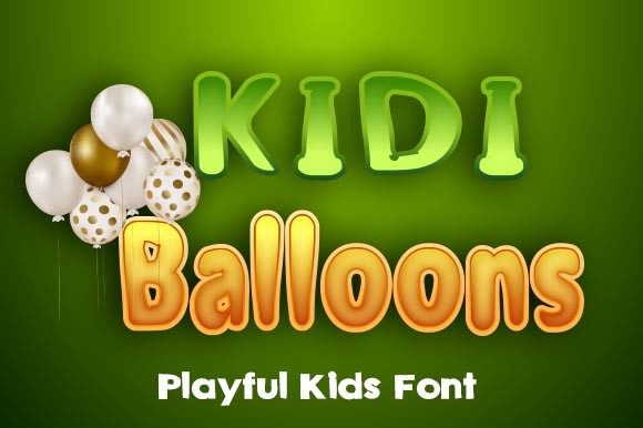Kidi Balloons: A Cheerful Display Font for Web Designers and Digital Brands