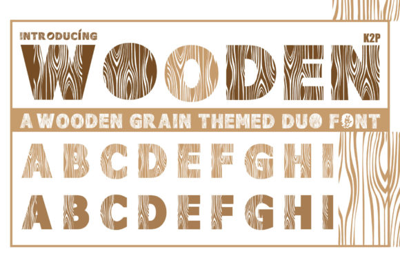 Wooden Duo: A Bold Display Font for Crafters and Makers